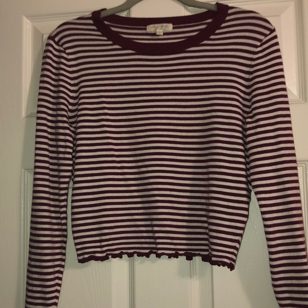 Maroon Striped Long Sleeve